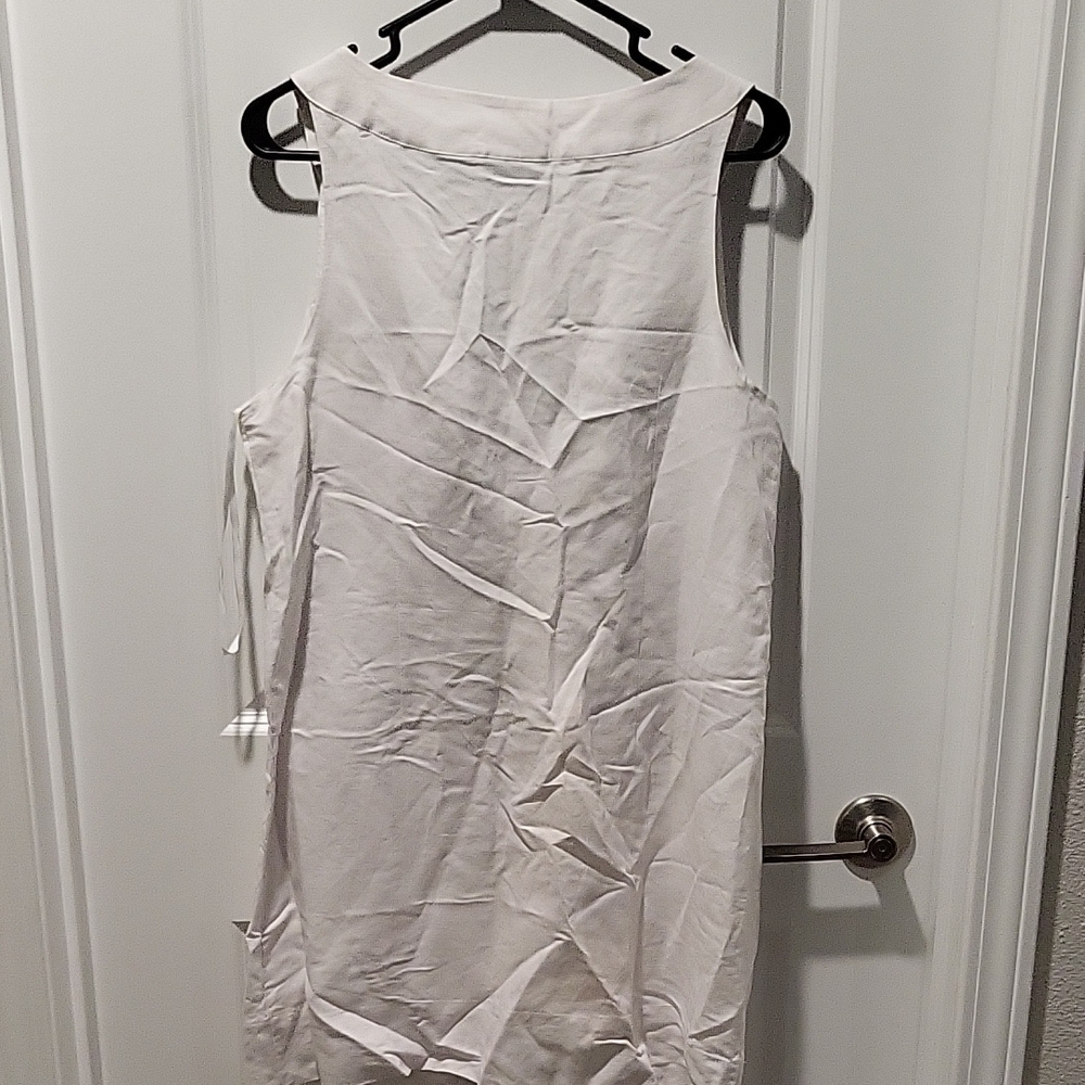 New York & Company Ivory Embellished Linen Dress - Picture 4 of 4